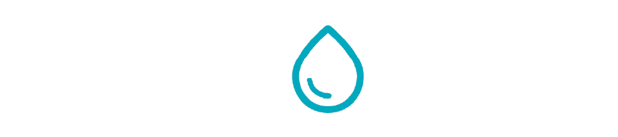 Blue water droplet icon.