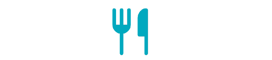 Icon of a fork and knife crossed together.
